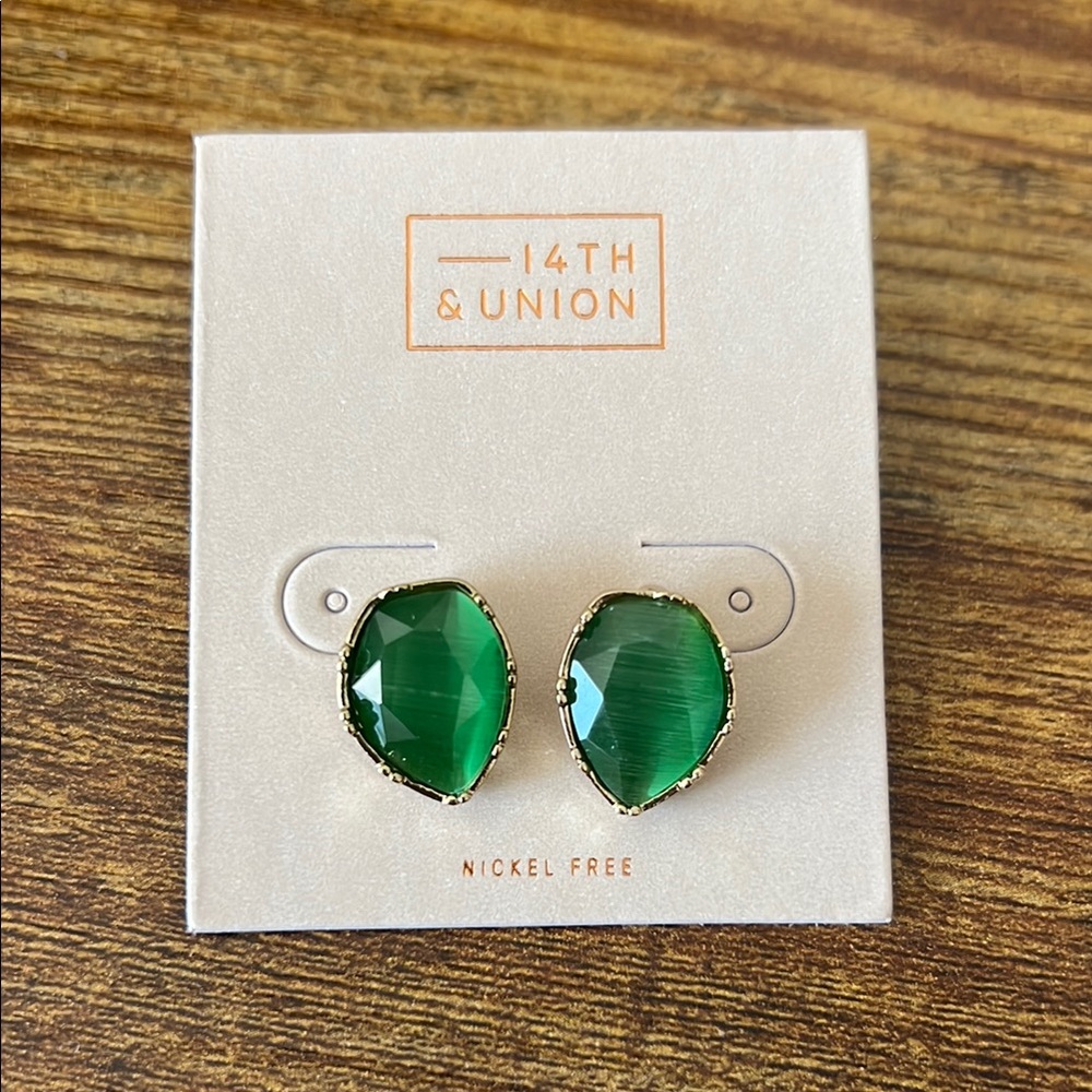 14th & Union Green Earrings-